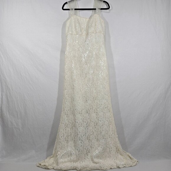 GALINA "Your Fairy Big Day" IVORY Empire Waist Beaded Lace Wedding Dress Size 12 - Picture 1 of 17